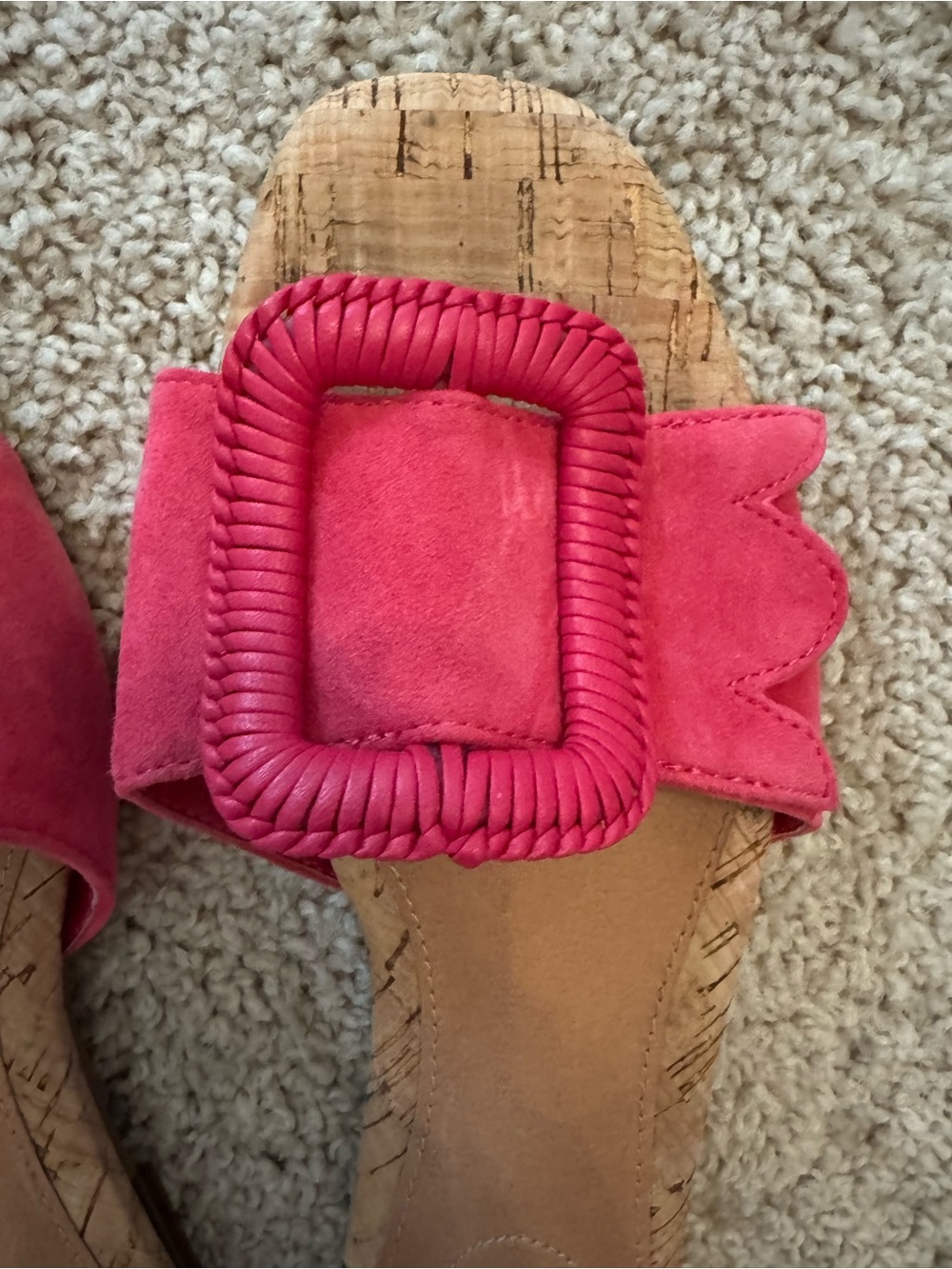 Birdies Pink Suede Slide Sandals - Picture 3 of 5